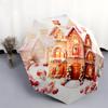 1 PC Automatic Folding Umbrella - Santa Claus, cat, gingerbread house Pattern, Portable & Foldable Design with 11 Ribs, Christmas Birthday Gifts