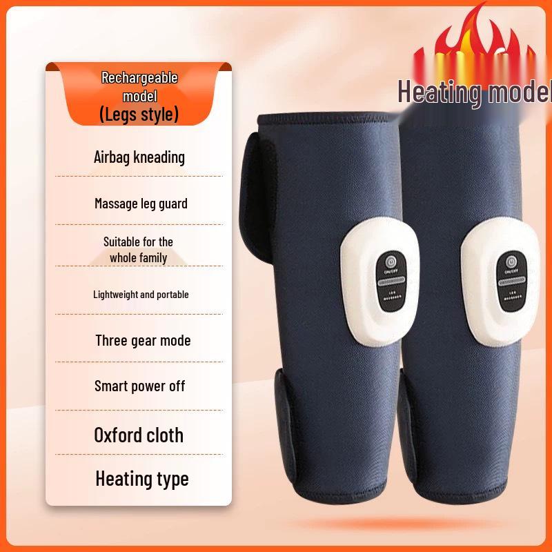 Electric Air Pressure Leg and Foot Massager with Calf Heater for Varicose Veins and Meridian Relief