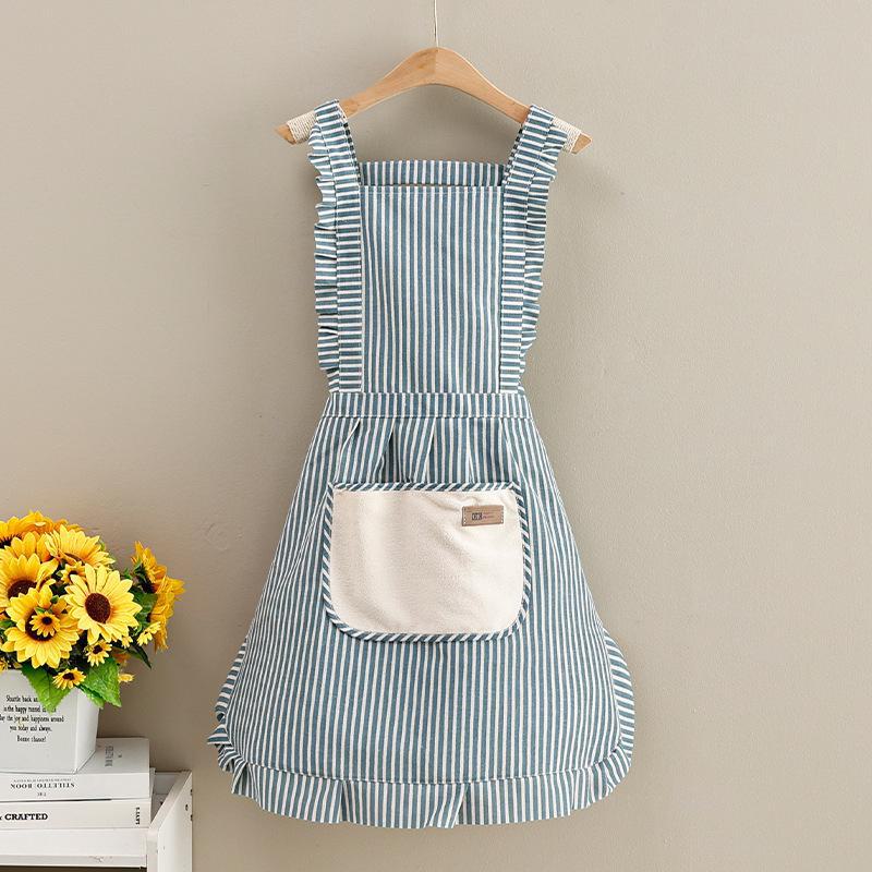 2024 Breathable Cotton-Linen Apron: Lightweight, Anti-Oil, for Spring/Summer Cooking and Catering