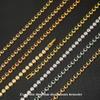 Women Dainty Trendy CZ Jewelry Gift 5mm Multi Color 5A ZIRCON Bezel 14K Gold Plated Stainless Steel Waterproof Tennis Bracelet