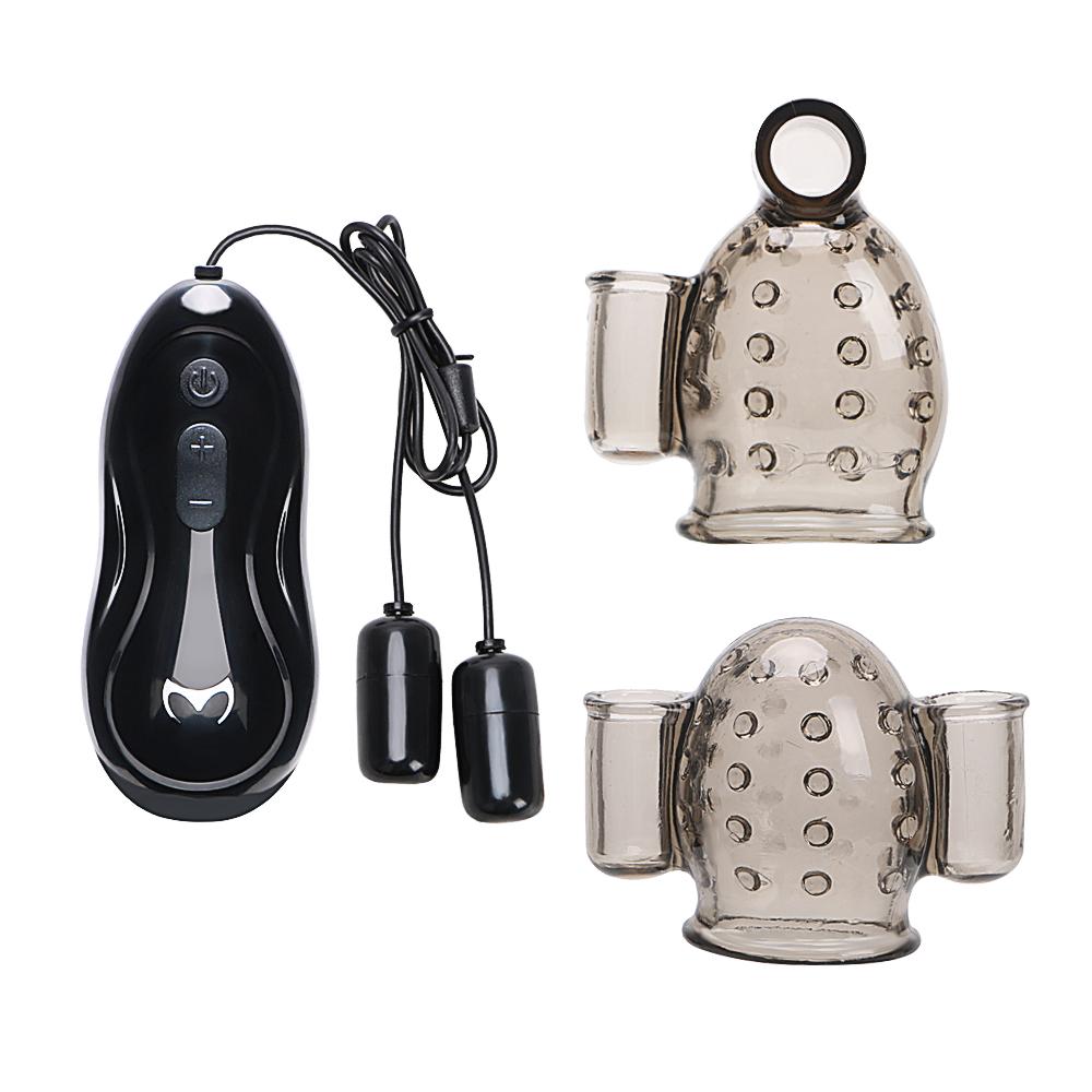 Glans Vibrator Penis Vibrators Penis Massager With 2 Caps Male Masturbator Delay Lasting Trainer Sex Toy For Men 12 Speed