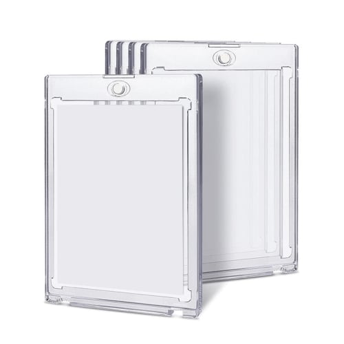 HARUMAKI Magnetic Loader, Hard Plastic Card Protector with Inner Sleeve for Pokemon Cards, Magnetic Holder for Trading Cards (Set of 5) - 35pt, 55pt,