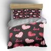 Various Size Romantic Heart-Themed Gift Set  Kid'S And Adults' Bedroom Decor, Exquisite Three-Piece Bedding Set Gift