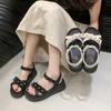 Thick-soled Heightening Sandals Women's 2025 New Summer Wear with Skirt Fairy Wind Beach Shoes Super Fire Roman Shoes