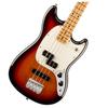 Short Scale Electric Bass, Player II Mustang Bass PJ, Maple Fingerboard, 3-Color Sunburst, with Soft Case