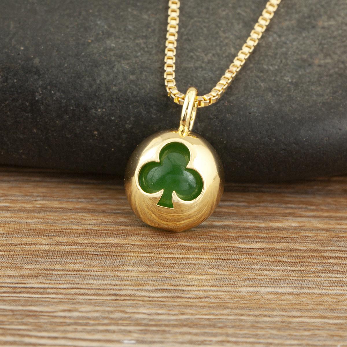 

Nidin Ball Pendant Lucky Clover Star Charm Dainty Minimalist Fashion Choker Daily Wear Party Jewelry Gift for Valentine Birthday