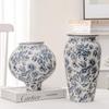 Kinesisk High-end Blåvit Porslin Retro Vas Keramisk Isprickig Blomster vas Hem Vardagsrum Entré Dekoration Ornament