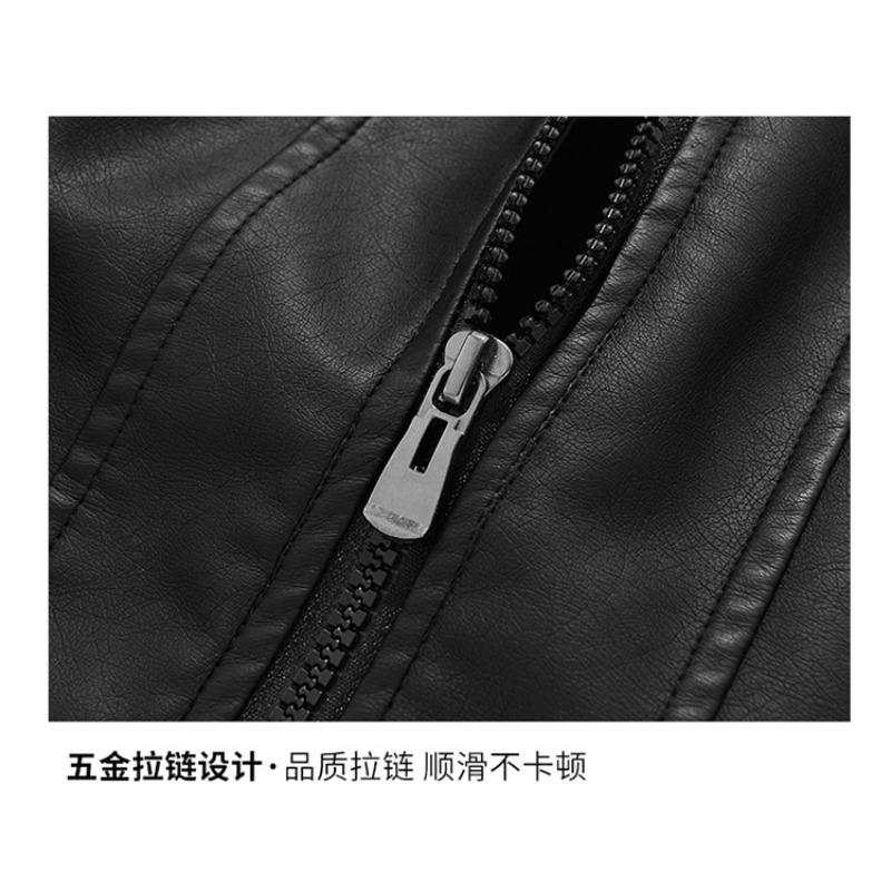 2025 New Jacket Men's Leather Jacket Stand Collar Loose Casual American Top Versatile Jacket for Women's Couples