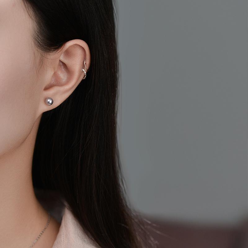 Retro French Black Pearl Earrings Light Luxury Elegant Temperament Versatile Fashion Earrings for Women