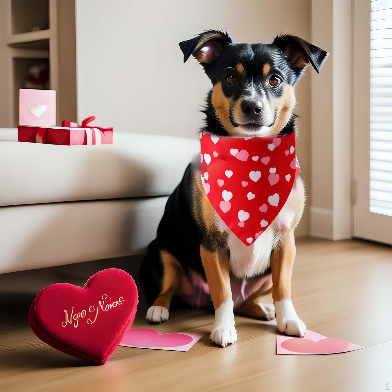 

Очаровательная бандана для собаки на День святого Валентина, аксессуар для домашних животных Heart