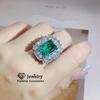 CC VintageJewelry Ring for Women Zirconia Green Stone White Gold Plated Luxury Charms Bijoux Shine Fine Jewelry CC3244