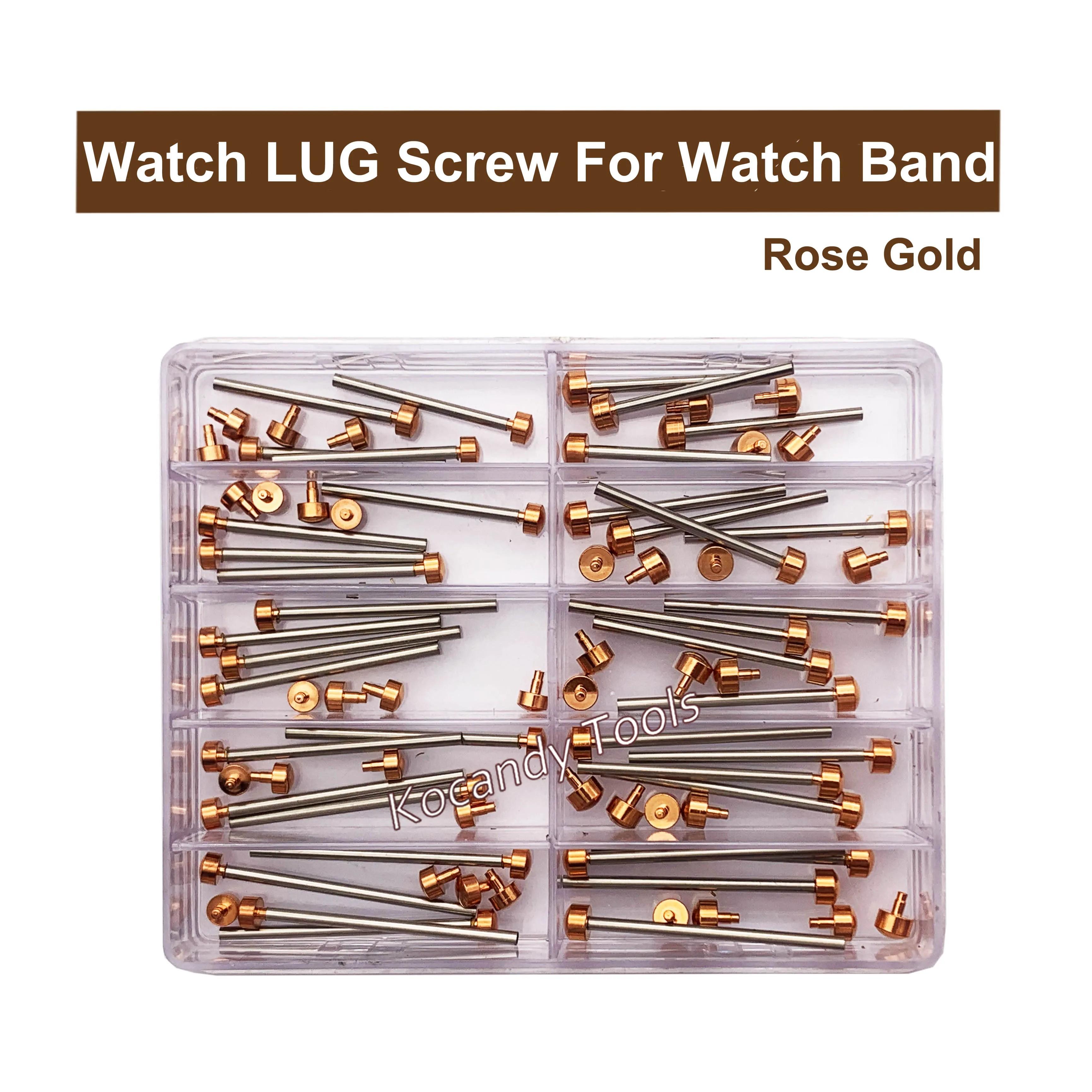 

Rose gold and silver colour Watch Band Screw Pins with rivet end for Watchmaker Repair Parts Watch LUG Bar Set розового золота
