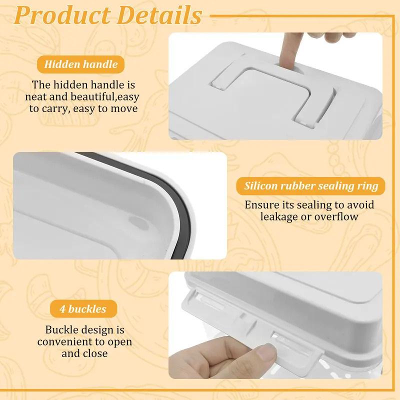 Pickle Squeezing Fermentation Container, Plastic Can with Large Capacity, Suitable for Home Kitchens