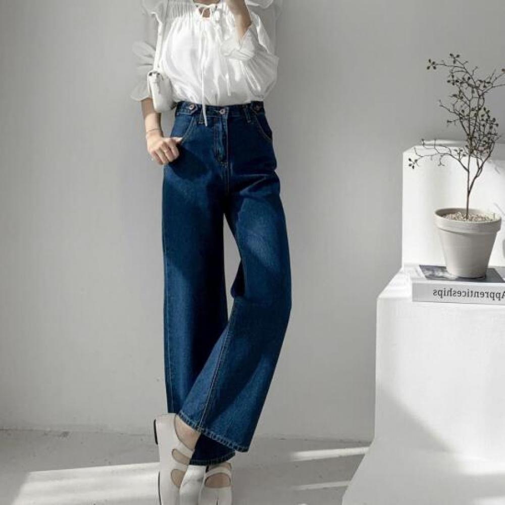 New Arrivals Open Run Neriku Women Wide Denim Pants Standard Fit
