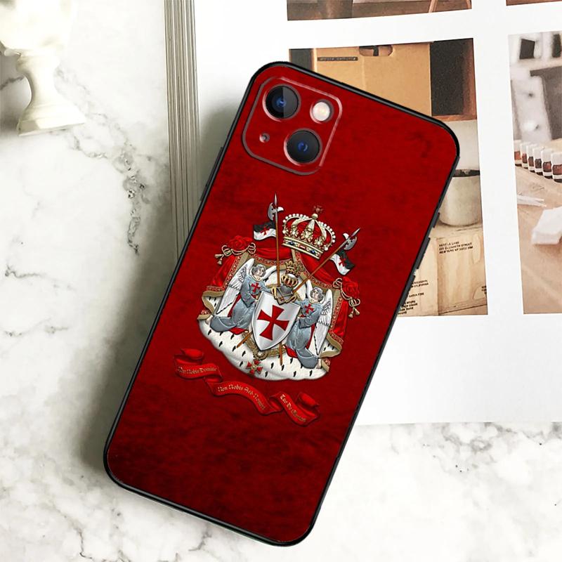 Knights Templar Coat of Arms Phone Case For iPhone 17 16 15 13 12 11 14 Pro Max Plus 12 13 Mini 16e 17 Air Cover Coque