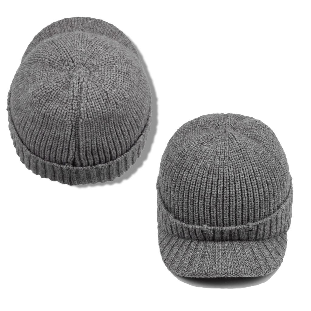 Clape Knit Cap with Warm Knit Newsboy Short Thin Cable Knit Perfect for Fall and Warm and Perfect for Christmas Gift Men's Brim, Cap, Brim, Hat,