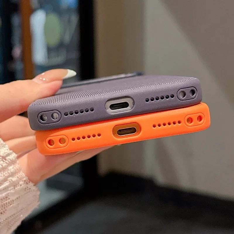New Original Technology Woven Magnetic Case For iPhone 18 Pro 17 16 15 14 13 Pro Max For Magsafe Wireless Charger Official Cover
