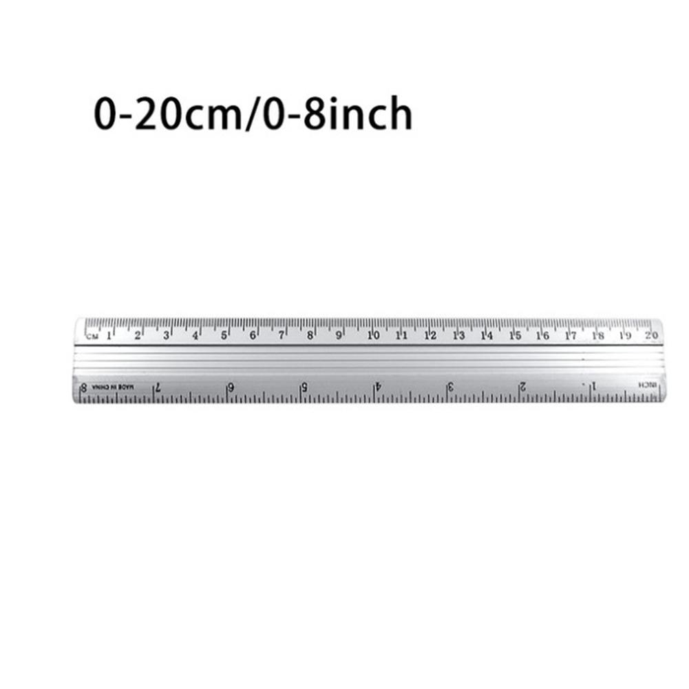 Ruler Aluminum Alloy Dual Scale Straight Ruler 1Pc