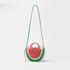 Small Hand-made Braided Bags Beach Summer Straw Bag Fashion Rattan Totes Lady Cute Watermelon Shoulder Bags Women Woven Handbags