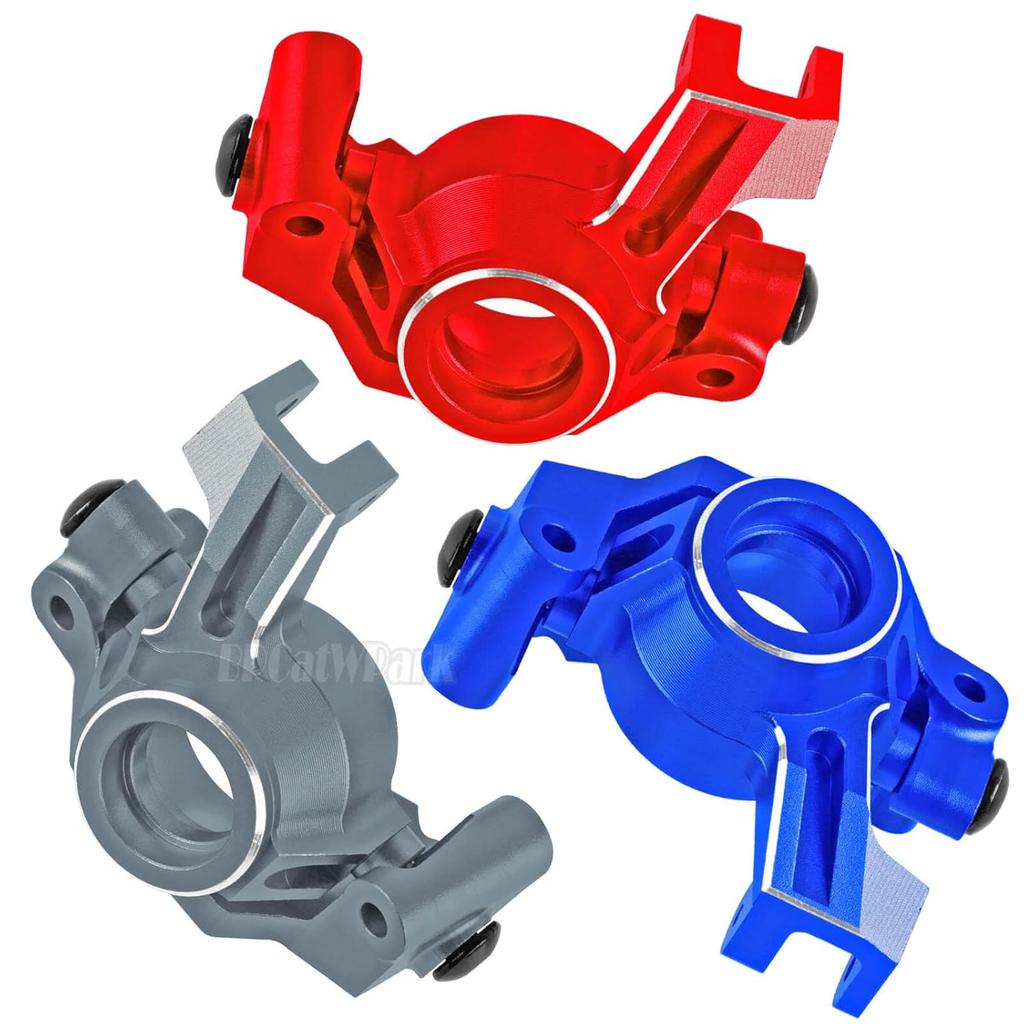 Aluminum Caster Block,Steering Blocks,Rear Stub Axle Carriers Upgrades Part for 1/10 WideMaxx/X-Maxx,RC Steering Block w/Bearings Hops up,RC Truck