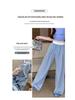 2025 Girls' Pink Plaid High-Waisted Loose Fit Yamamoto Pants: Retro Wide-Leg for Spring/Summer