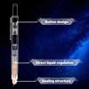Retractable Fountain Pen Fine Nib Set 0.38mm Black/Blue Ink Transparent Barrel Pen with 5 Refillable Ink Cartridges for Sketching