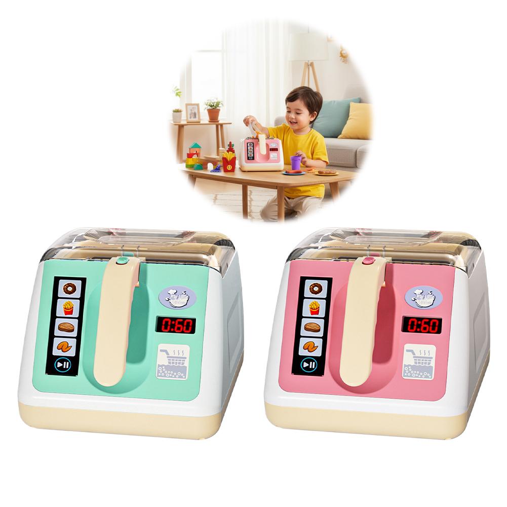 Simulation Fryer Pretend Toy Color Changing Children Household Cooking Appliances Small Role-ing Fryer Toy Kitchen O2q7