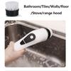 9 IN 1 Multi-functional Electric Cleaning Brush for Use In Kitchens/bathrooms/cars Handheld Powerful Cleaning Wonder Adjustable Length Cleaning Brush