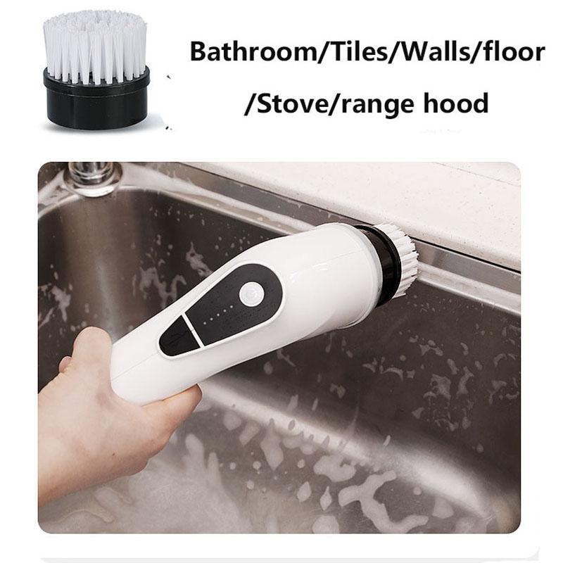 9 IN 1 Multi-functional Electric Cleaning Brush for Use In Kitchens/bathrooms/cars Handheld Powerful Cleaning Wonder Adjustable Length Cleaning Brush