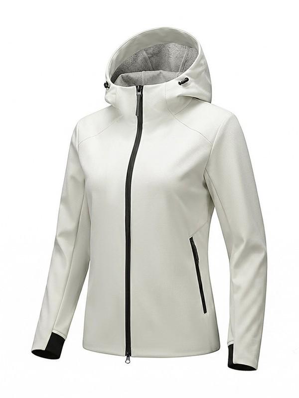Men's & Women's Couple Hooded Softshell Jacket - Windproof, Warm, Loose Fit, Casual Sportswear for Spring & Autumn