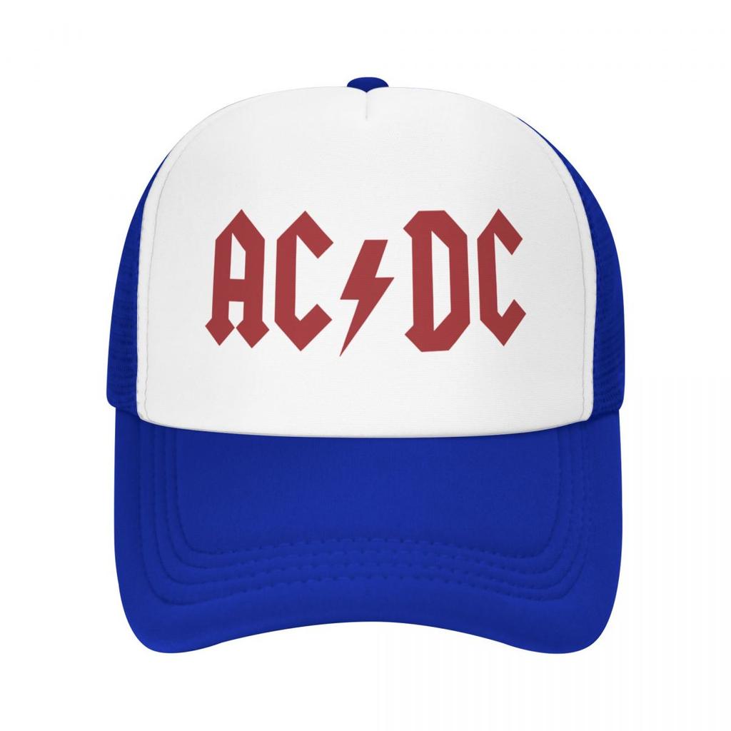AC-DC Baseball Caps Unisex Snapback Hats Lovers Trucker Caps Women Breathable Mesh Visor Bones