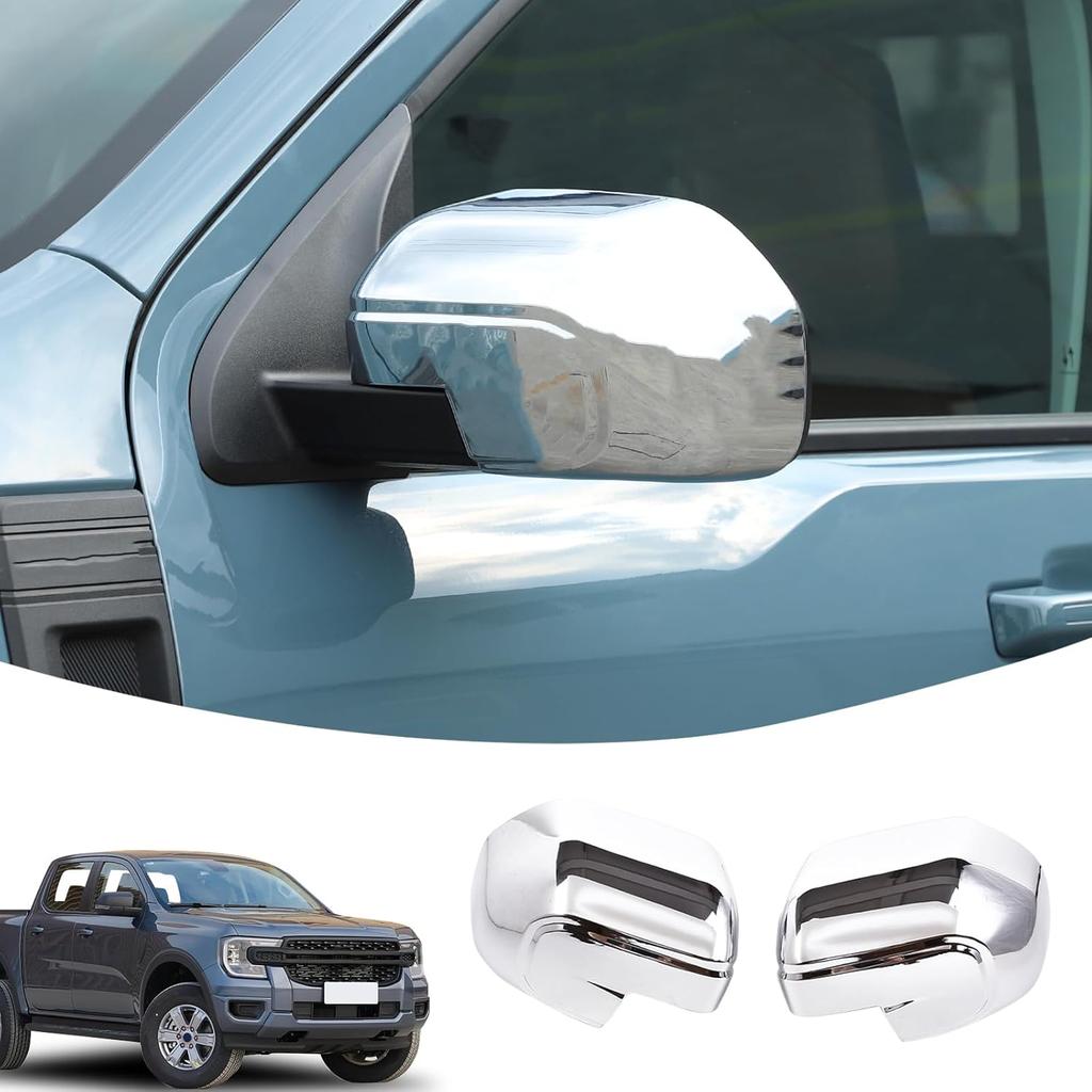 Car External Rearview Mirror Cover Cap TrimCompatible with Ford Maverick 2022-2024 Door External Side Rearview Mirror Protection Cover Moulding