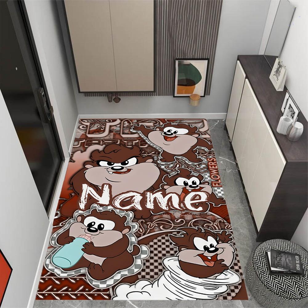 Looney Tunes: Name Frames Customize Text Floor Rug Office Rug Suitable for Dining Room Living Rooms Outdoor Kitchen Anti-slip Rug Office home decor