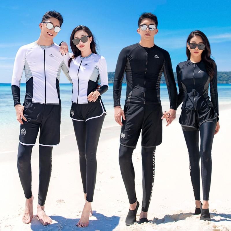 Wetsuit Rash Guard Long Sleeve Short Pants Quick Dry Sun Protection Men Women Surfing Diving Swimming