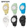 SANDA Unisex Luminous Korean Style Nurse Watch: Lightweight, Thin, Waterproof, Large Dial Quartz Watch for Teens