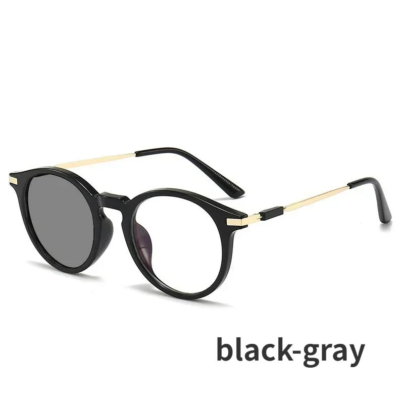 

Разноцветные модные очки для чтения с защитой от синего света, круглый металлический каркас, ретро классические HD очки для дальнозоркости, женские и мужские очки +2.0