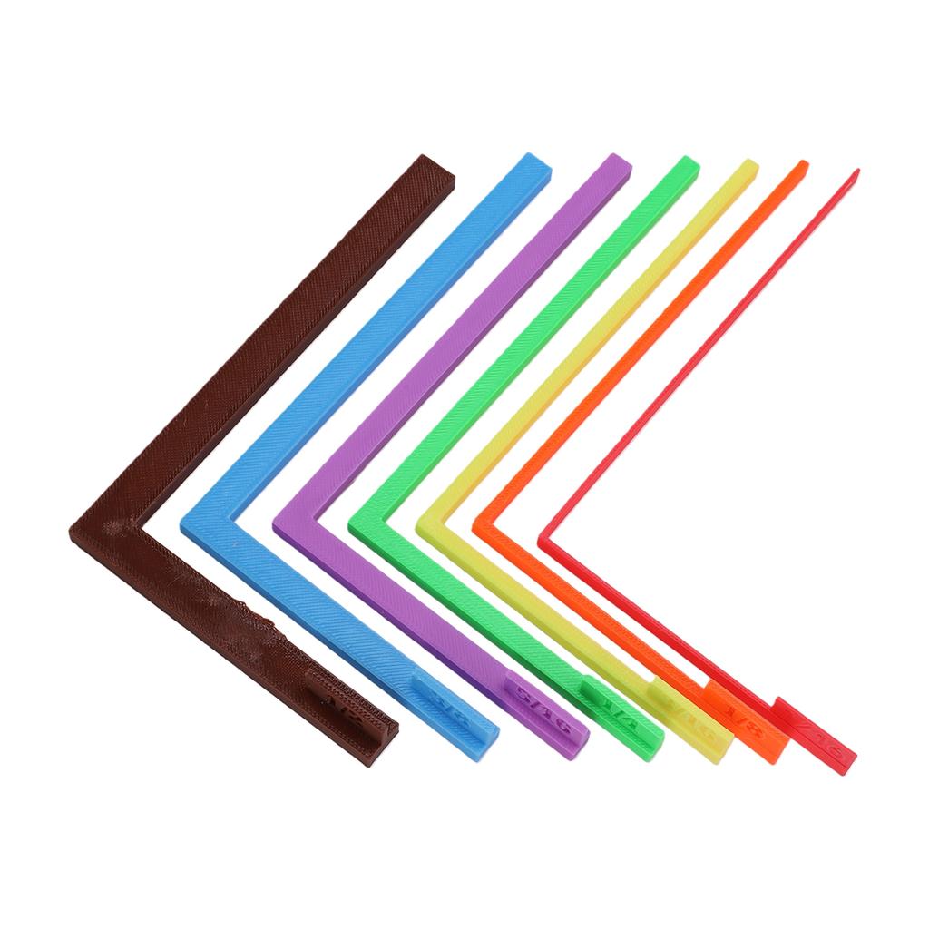 7pcs Paper Alignment Guides with Storage Case Color Coded Precision Layering Matting Spacer