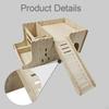 Convertible Wooden Hamster House, Guinea Pig Enclosure, Chinchilla Hut, Feeding Area And Spa