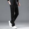 Winter Men Black Straight Stretch Denim Thick Velvet Pants Warm Jeans Casual Fleece Line Trousers Male Plus Size