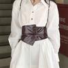 Button Wide Cummerbunds Spicy Girl Wide Belt Fashion PU Leather Corset  Bridal