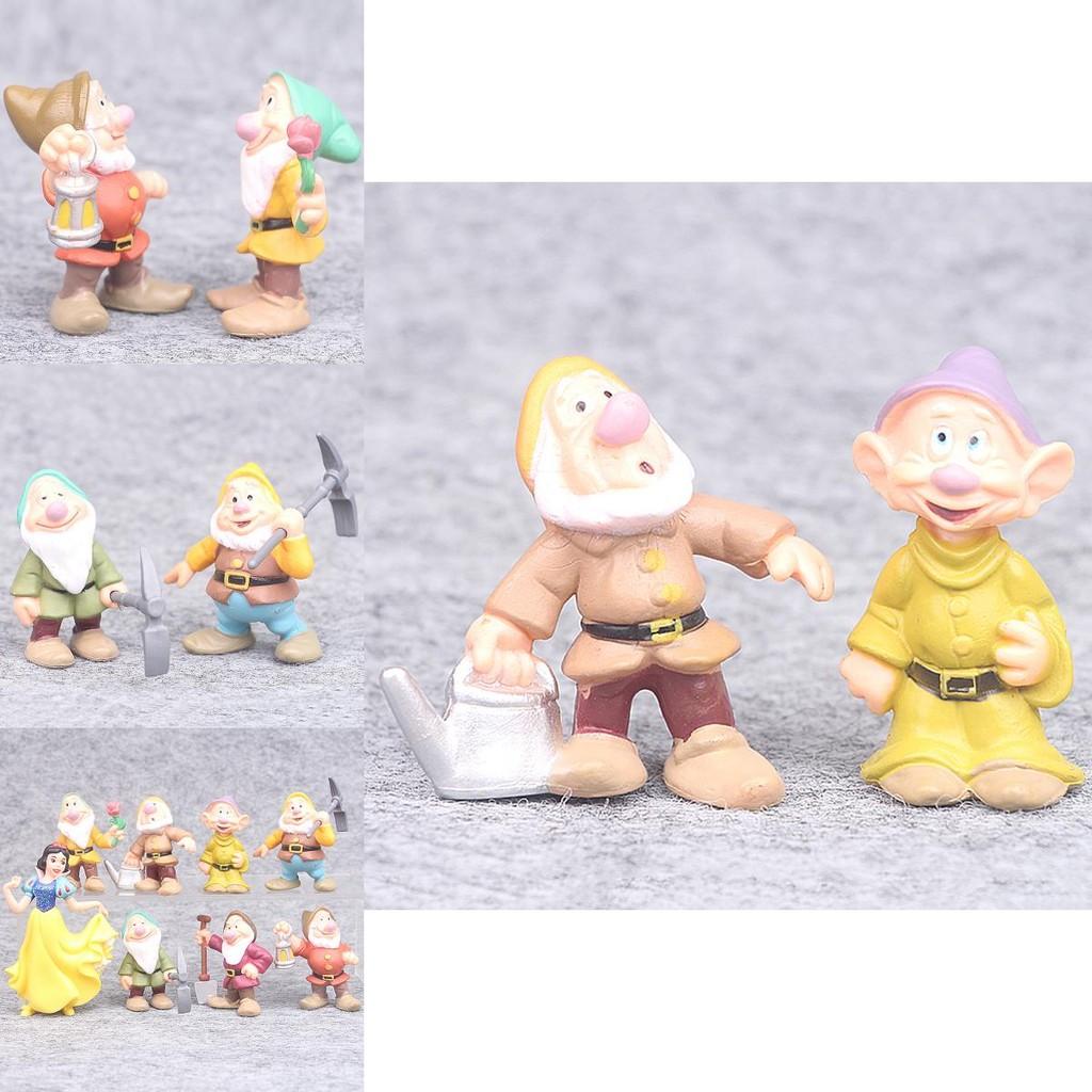 Delightful Set Of 8 Princess Snow White And Seven Dwarfs Action Figures For Kids