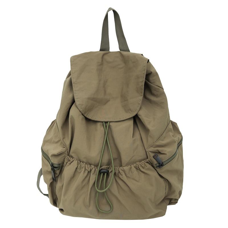 Schoolbag Backpack Large Capacity Drawstring Design Leisure Travel Backpack Lightweight Male and Female College Student School Bag Drawstring Bundle