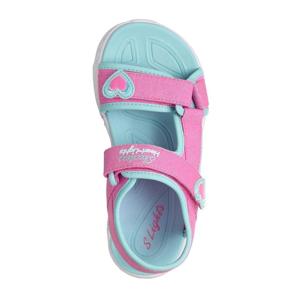 Skechers Girls Hearts Light Up Sandals