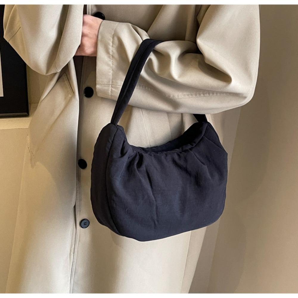 Niche Pleated Bag Women's 2023 Korean Version of Cream Candy Underarm Bag Casual Fashion Shoulder Portable Cloud Bag