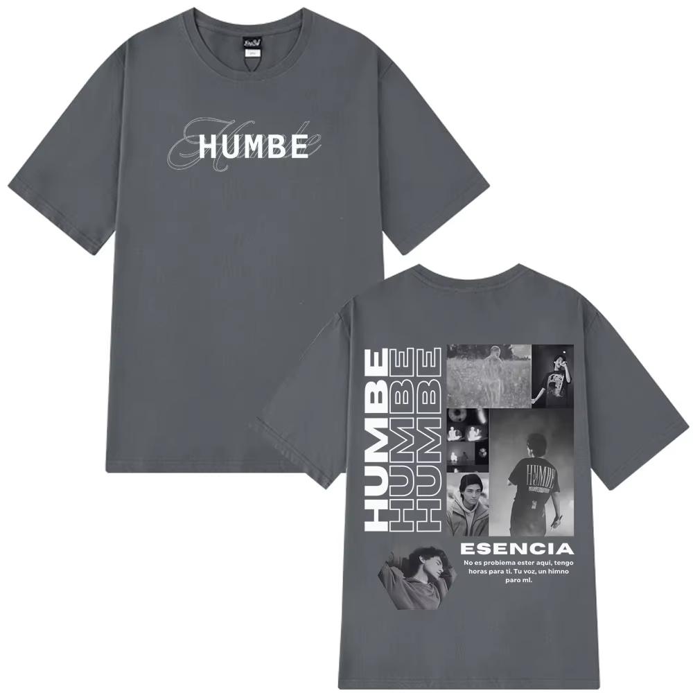 Singer Humbe Esencia Tour 2026 graphics Unisexs Tshirt Fashion Hip Hop Oversized Retro Unisex Oneck Short Sleeve shirt