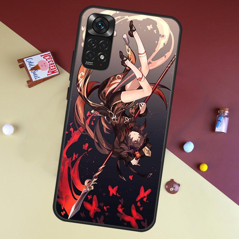 Hu Tao Genshin Impact Case For Xiaomi Redmi Note 8 9 12 10 11 Pro 8T 9S 10S 11S Cover For Redmi 9 10 9A 9C 10C