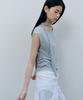 Kasel Layered Neck Strap T-Shirt, Melange Gray