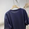 Camiseta de Algodão Feminina de Verão com Estampa de Coelho de Desenho Animado: Solto, Confortável, Manga Curta, Comprimento Médio