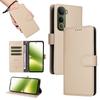 For Vivo Y400 5G Case RFID Blocking 3 Card Slots PU Leather Phone Cover with Wrist Strap