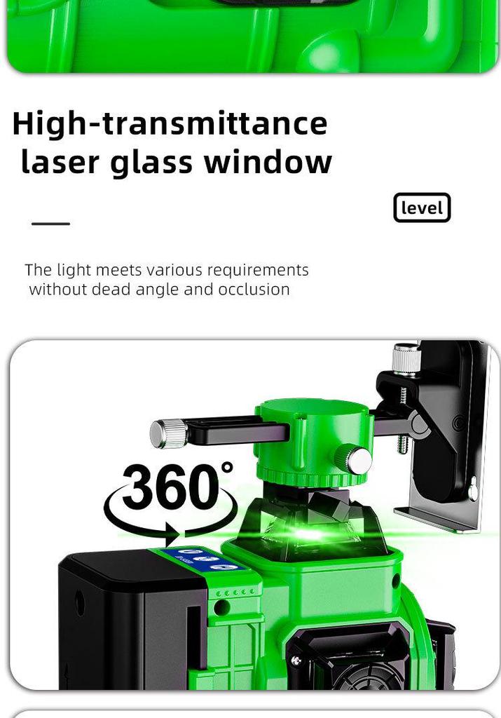 4D16 Green Laser Level for Outdoor Use - High Precision Mini Level Tool
